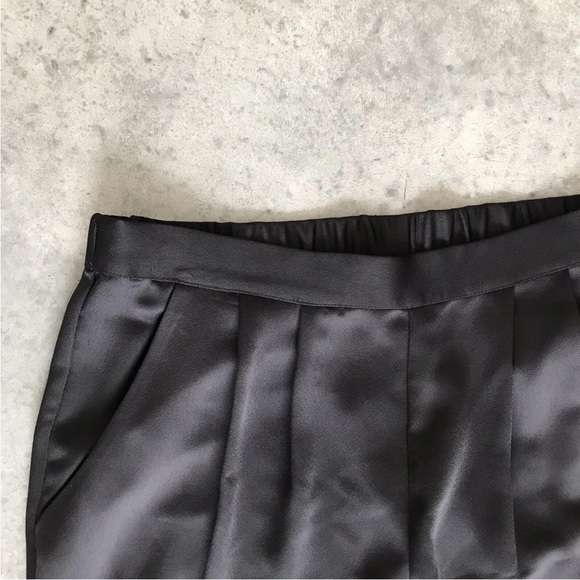 H by Halston Black Pleat Pleated Front Elastic Dress Pocketed Pants Size Medium - Picture 7 of 9